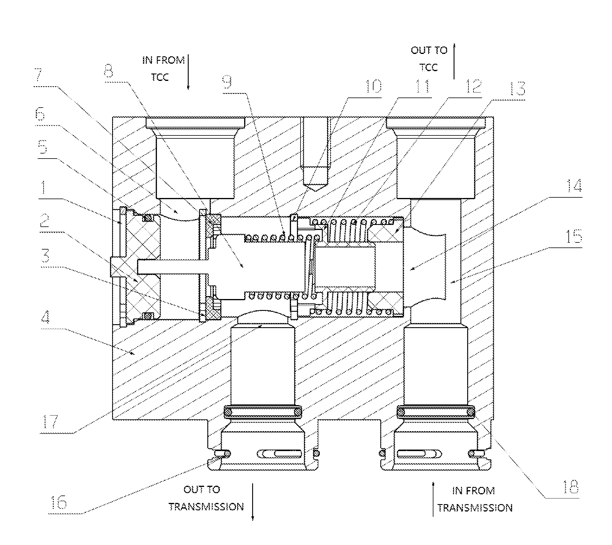 Temperature-regulating Valve of Transmission Oil Cooling System in A Passenger Car