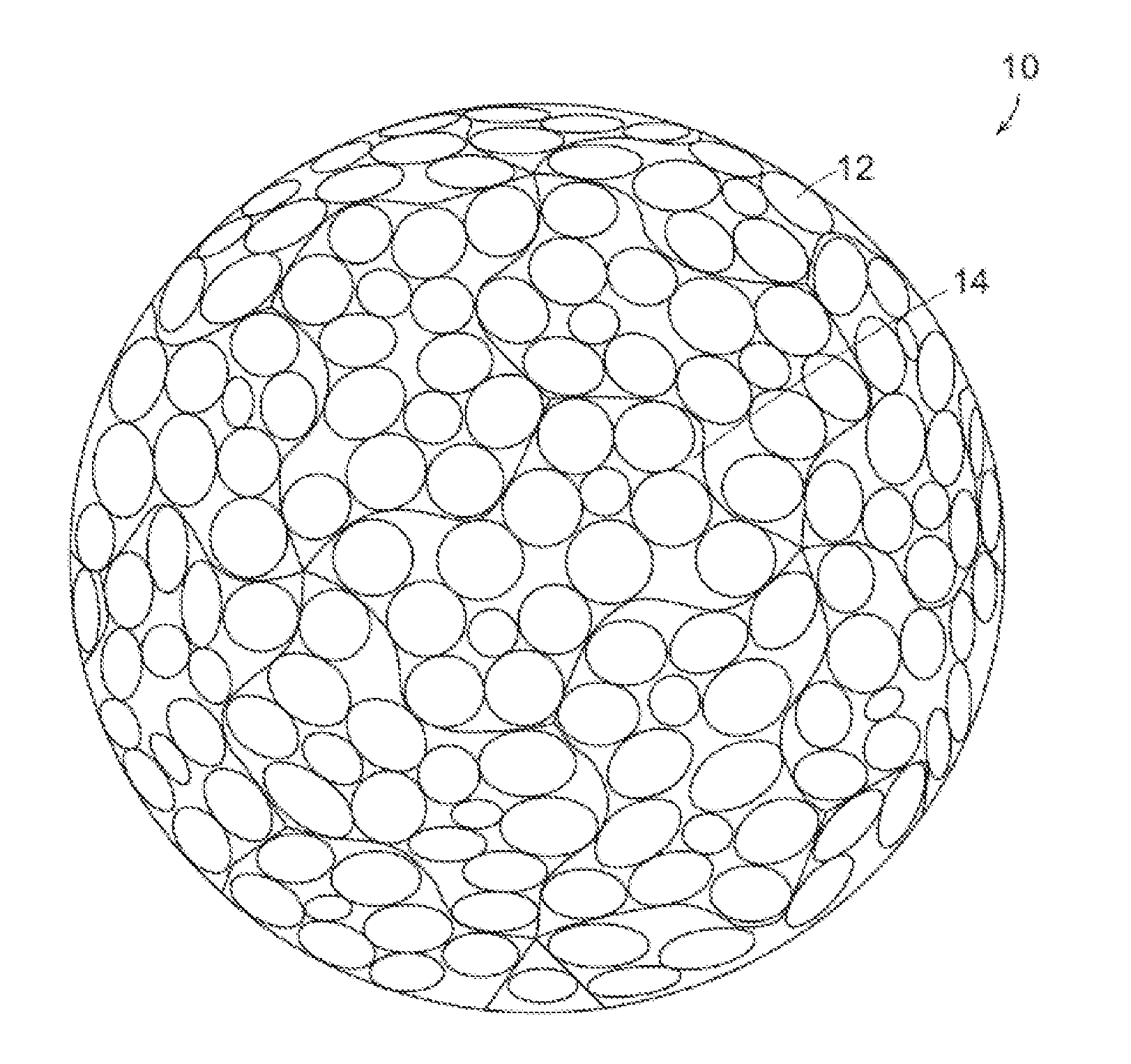 Dimple patterns for golf balls