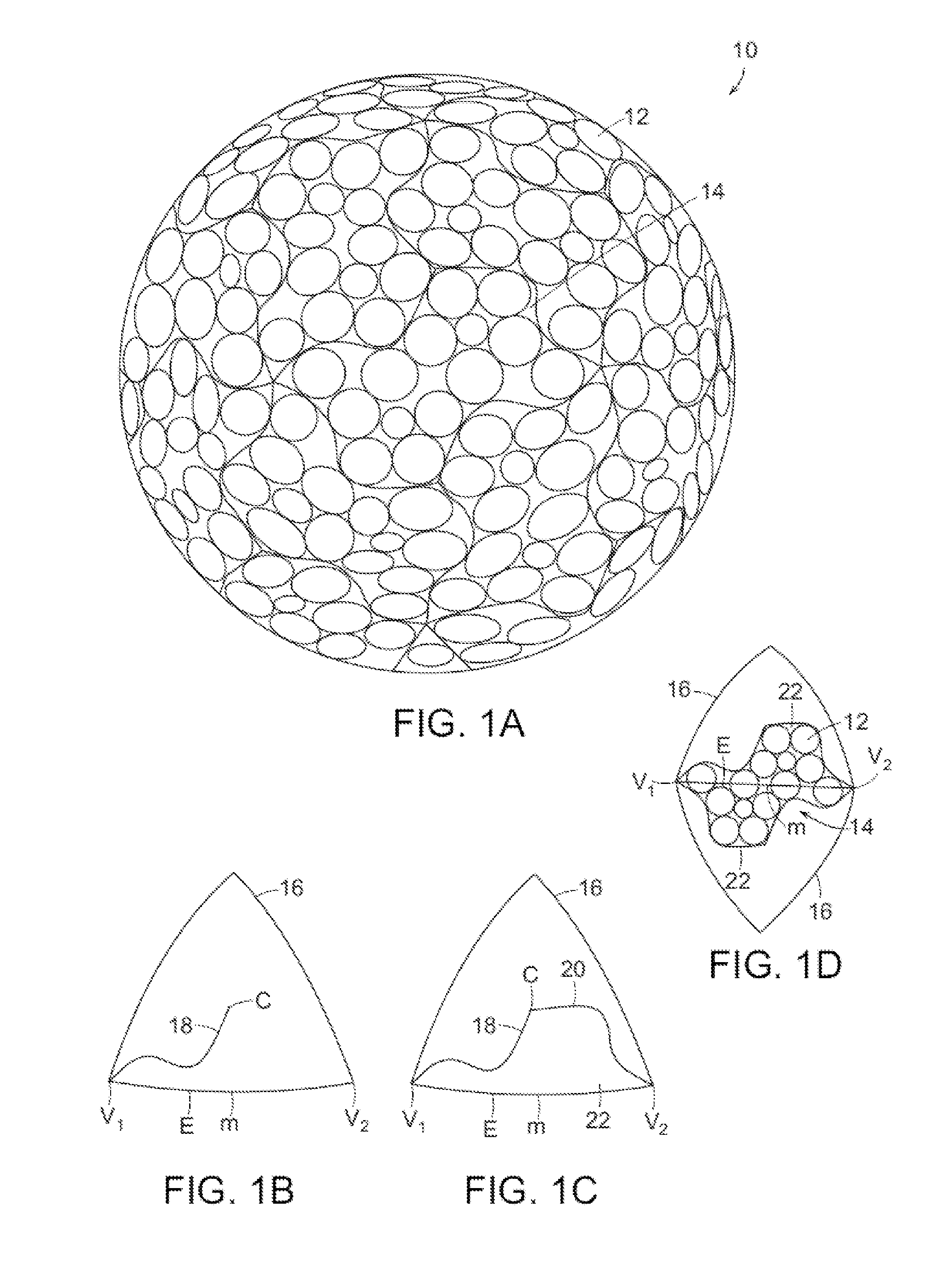 Dimple patterns for golf balls