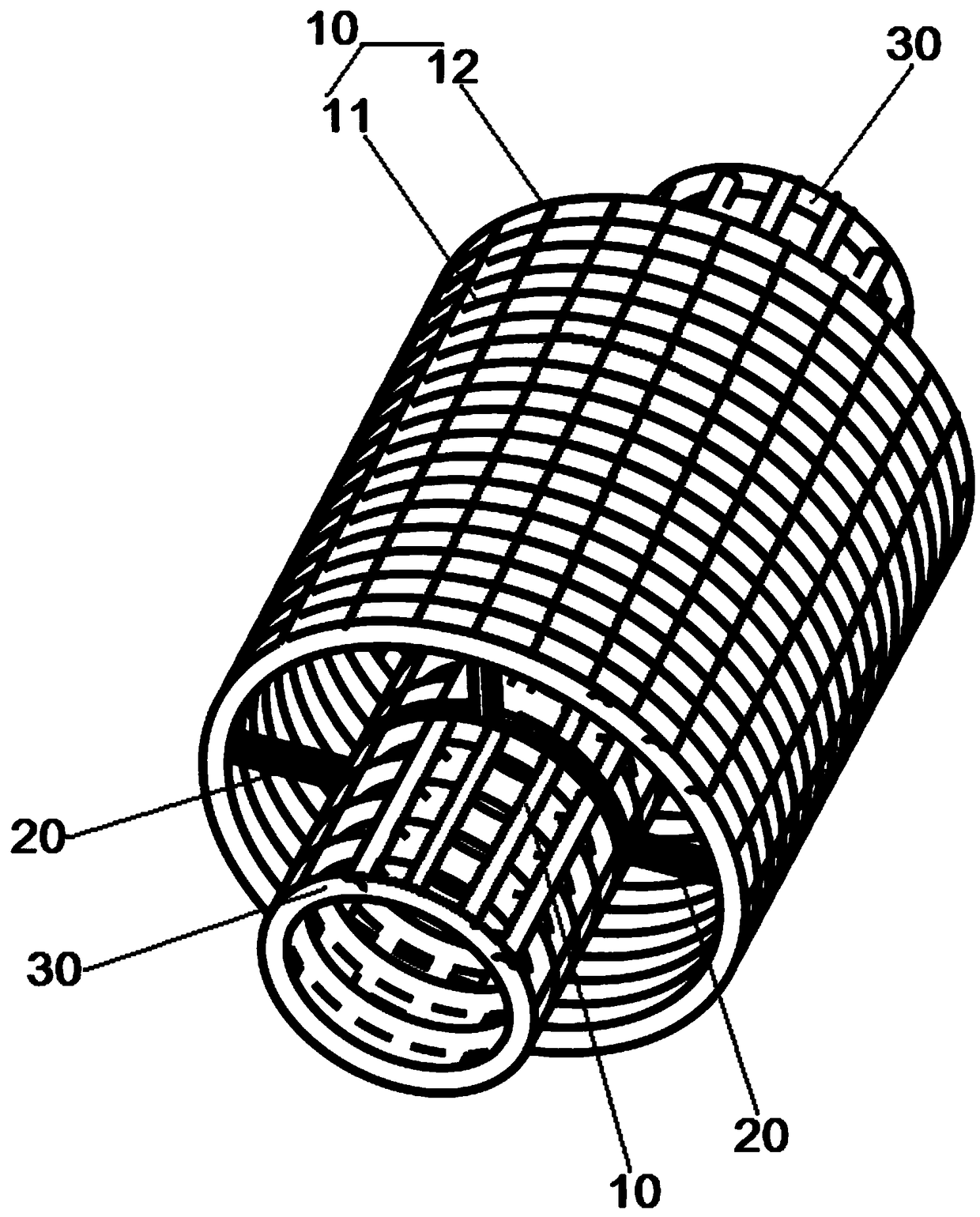 Bone defect filling scaffold structure