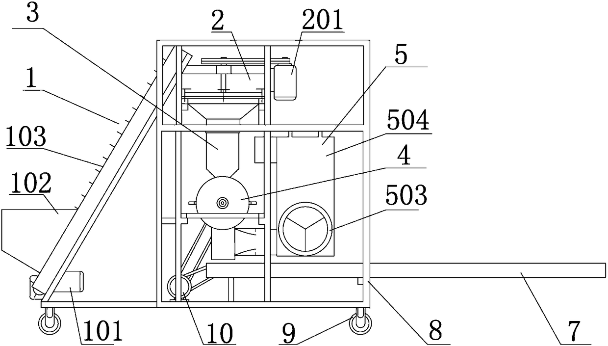 Automatic vortex-jet machine for blowing garlic peel