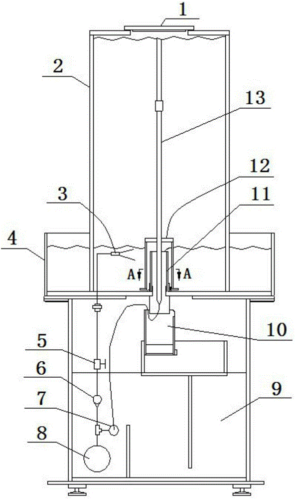 Negative pressure fish tank with internal overflow function and without vacuum pump