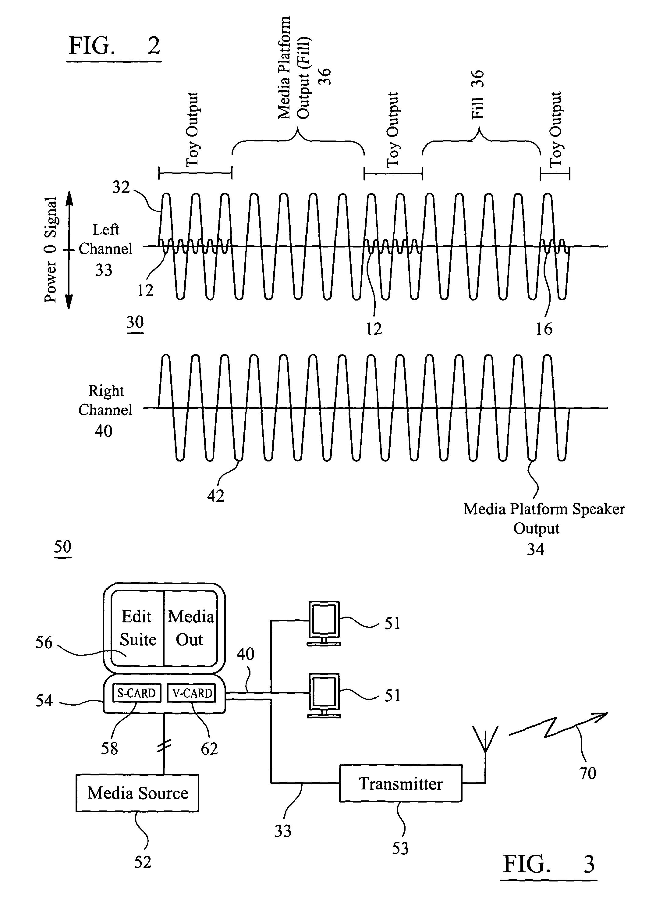 Media delivery system and a portable communications module for audio and remote control of interactive toys or devices