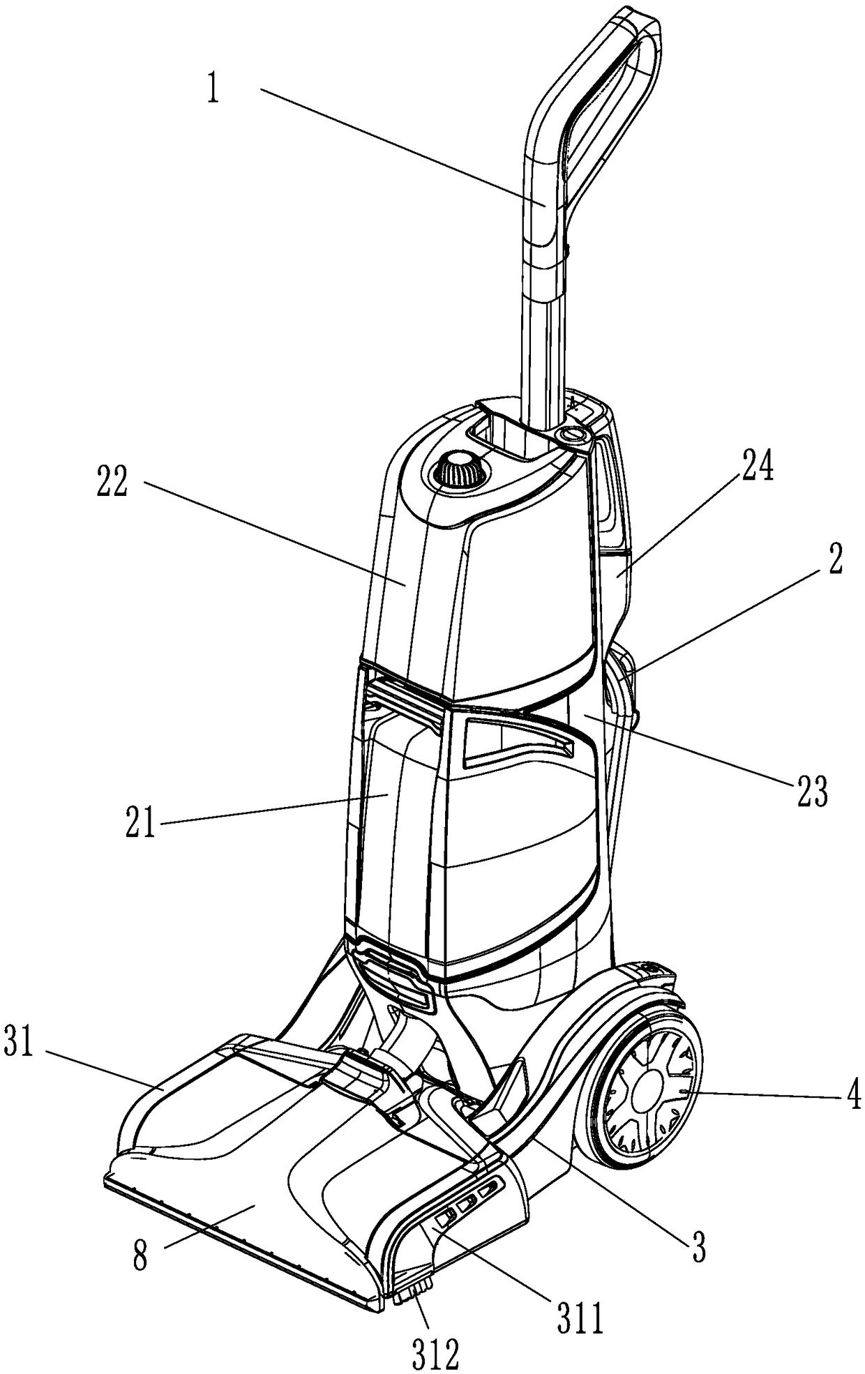 Cleaning machine capable of sensing automatic water spraying