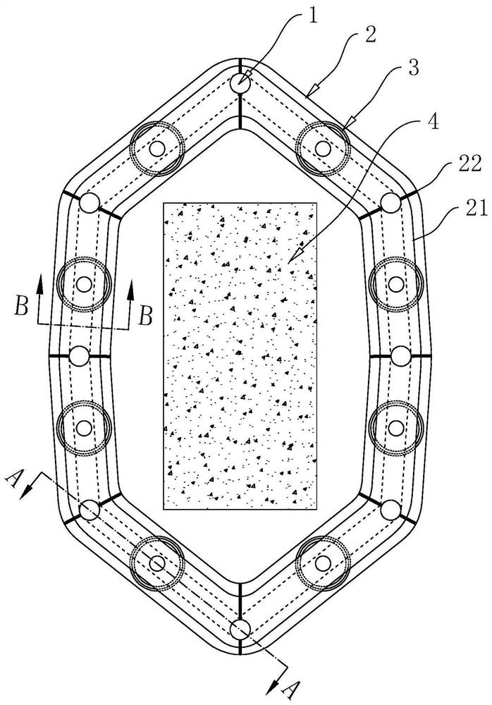 A group pile type bridge anti-ship collision device