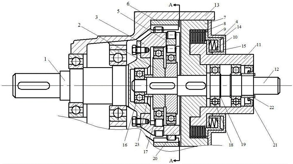 Direct speedup type continuous variable transmission chain structure of wind power generation set