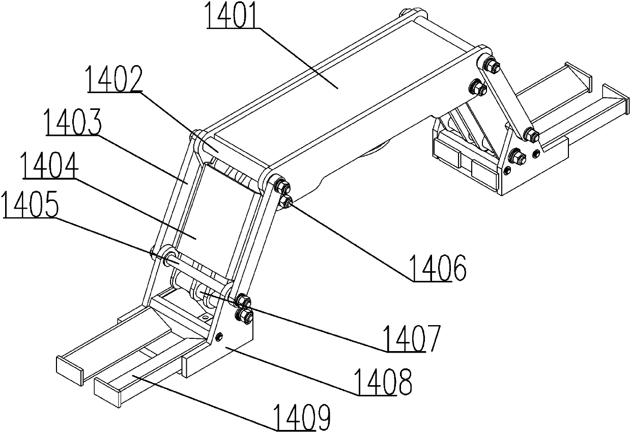 Towing vehicle structure for large scraped automobile and use method thereof