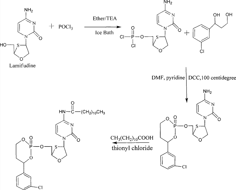 Phosphoryl N-fatty acyl nucleoside analogue for treating viral hepatitis and liver cancer