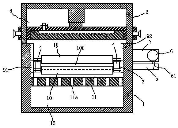 Outer wall polishing device for stainless steel tubes