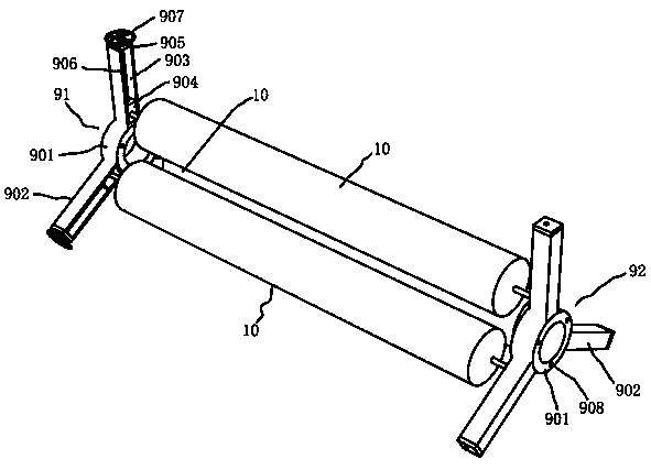 Outer wall polishing device for stainless steel tubes