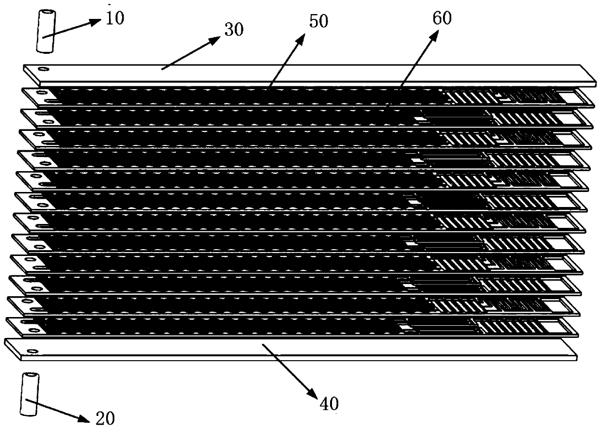 Wavy laminated microchannel refrigerator