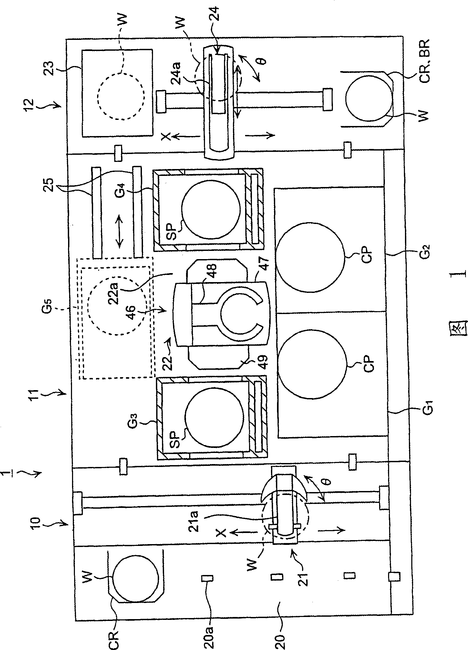 Developing method and developer coating apparatus