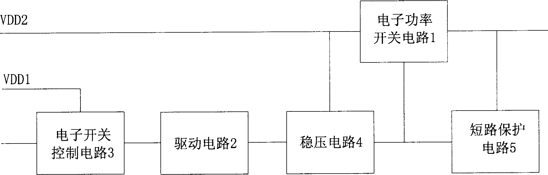 Voltage stabilized electronic power switch