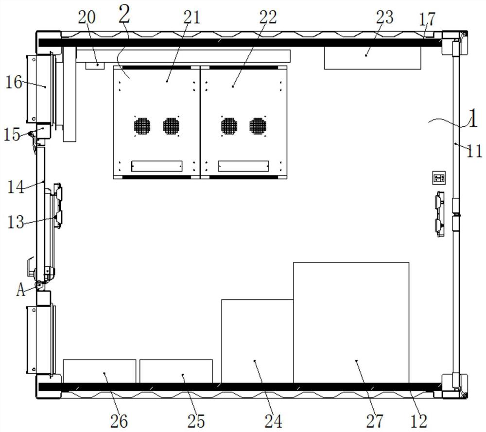 Container type energy storage module system for disassembling power battery for secondary recycling