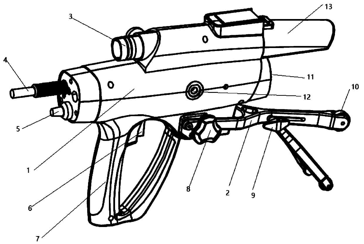 Pull-lever-type portable laser cleaning machine and cleaning method