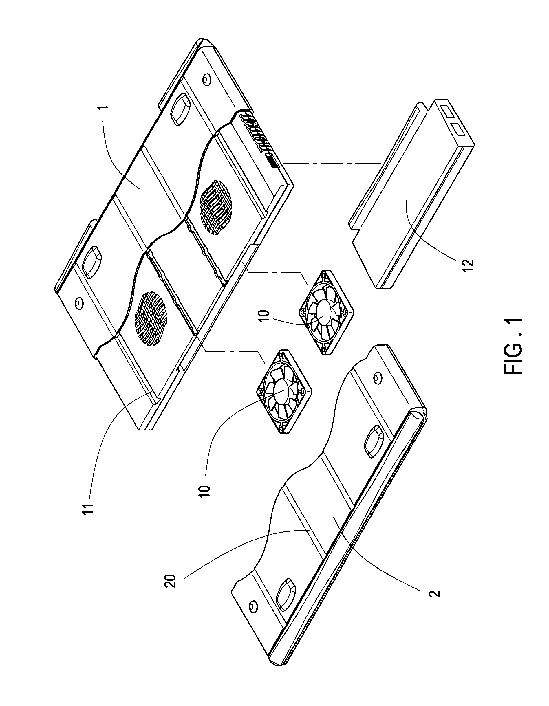 Contractible and extentable laptop computer external cooler pad