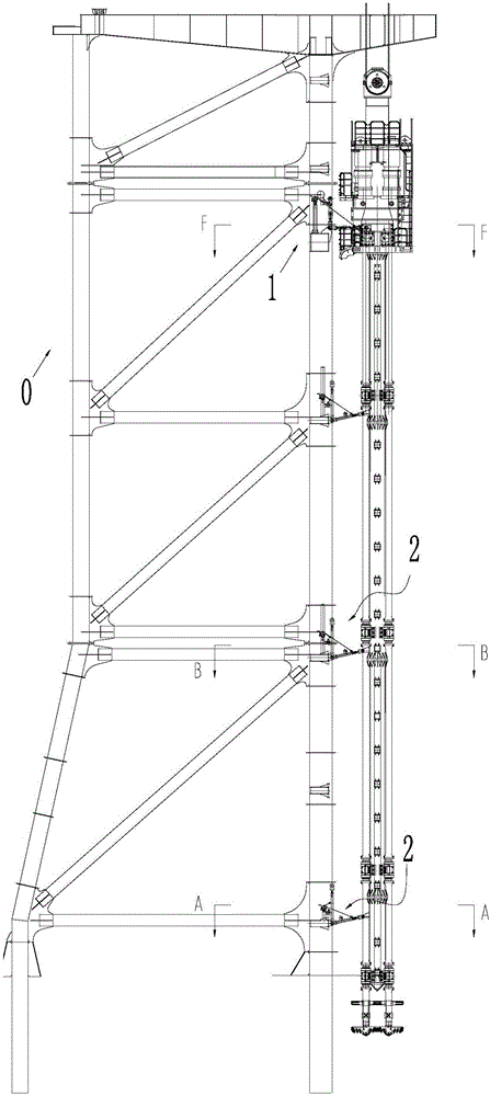 Processor binding device of deep mixing ship