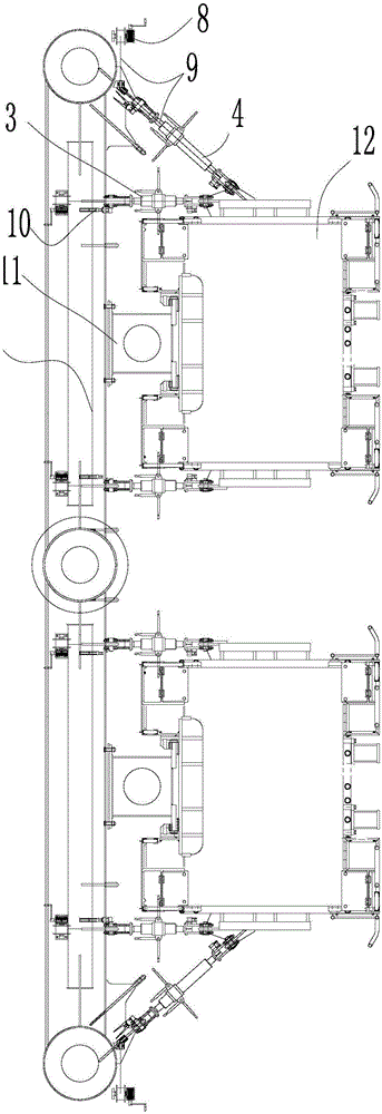 Processor binding device of deep mixing ship