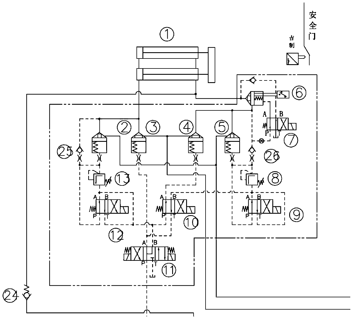 Two-plate type injection molding machine direct and fast mold locking mechanism oil way system for spring molds