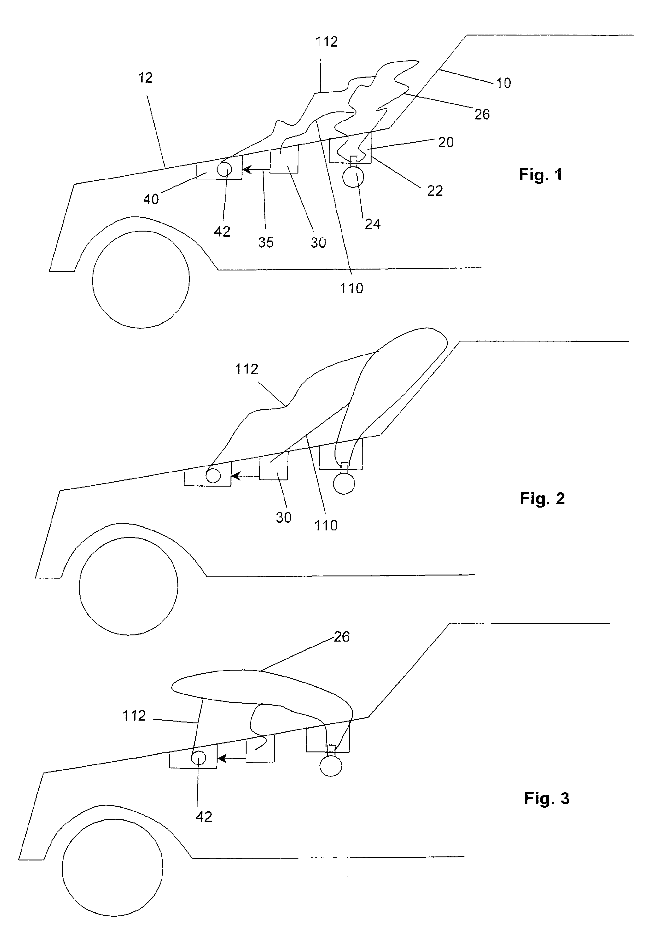 Pedestrian airbag arrangement