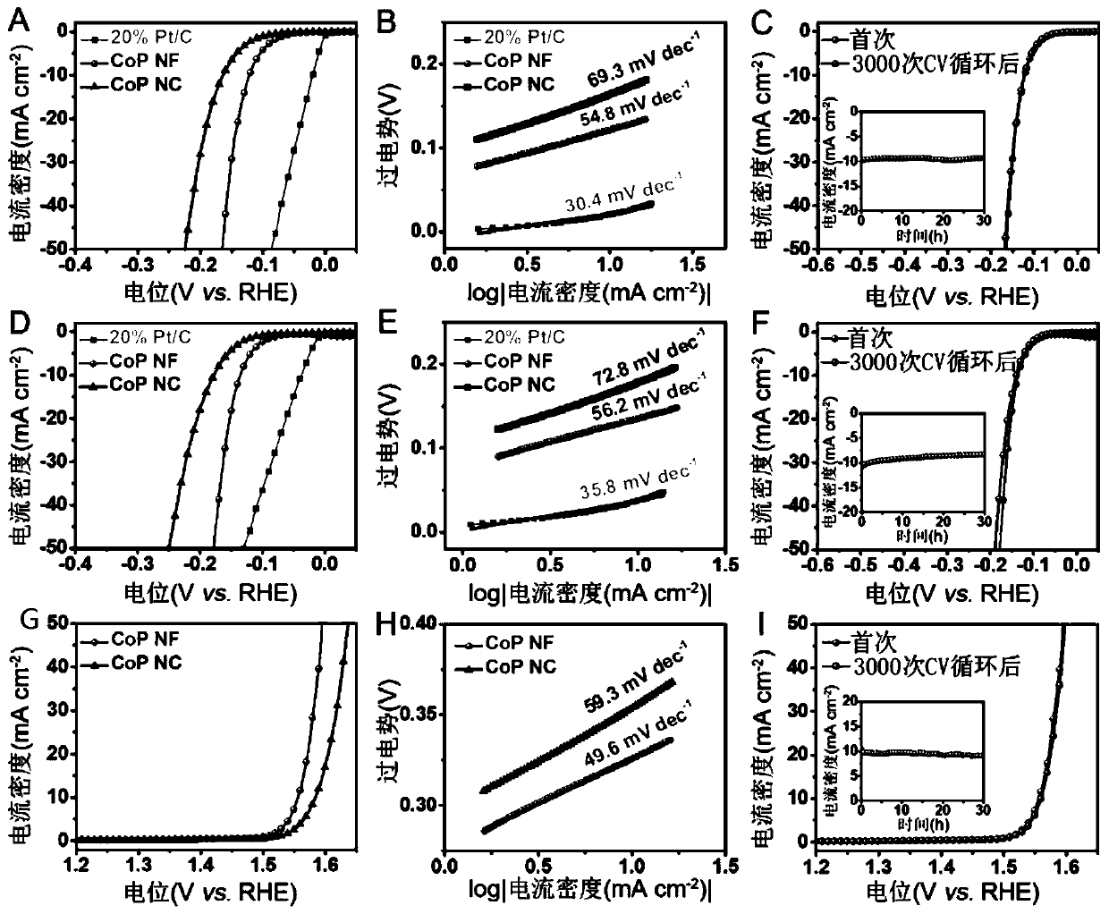 A kind of cobalt phosphide nano frame and its preparation and application