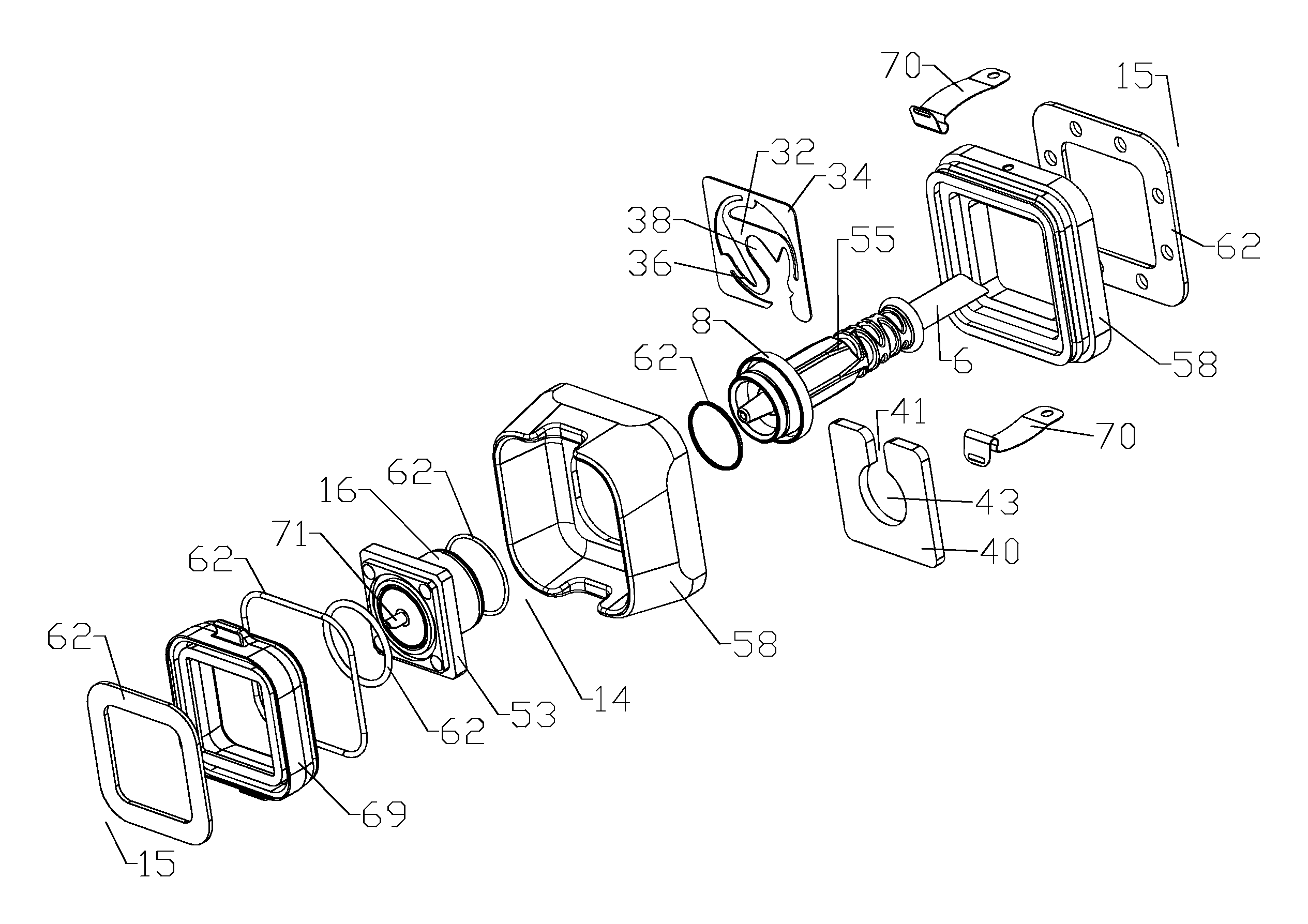 Blind mate capacitively coupled connector