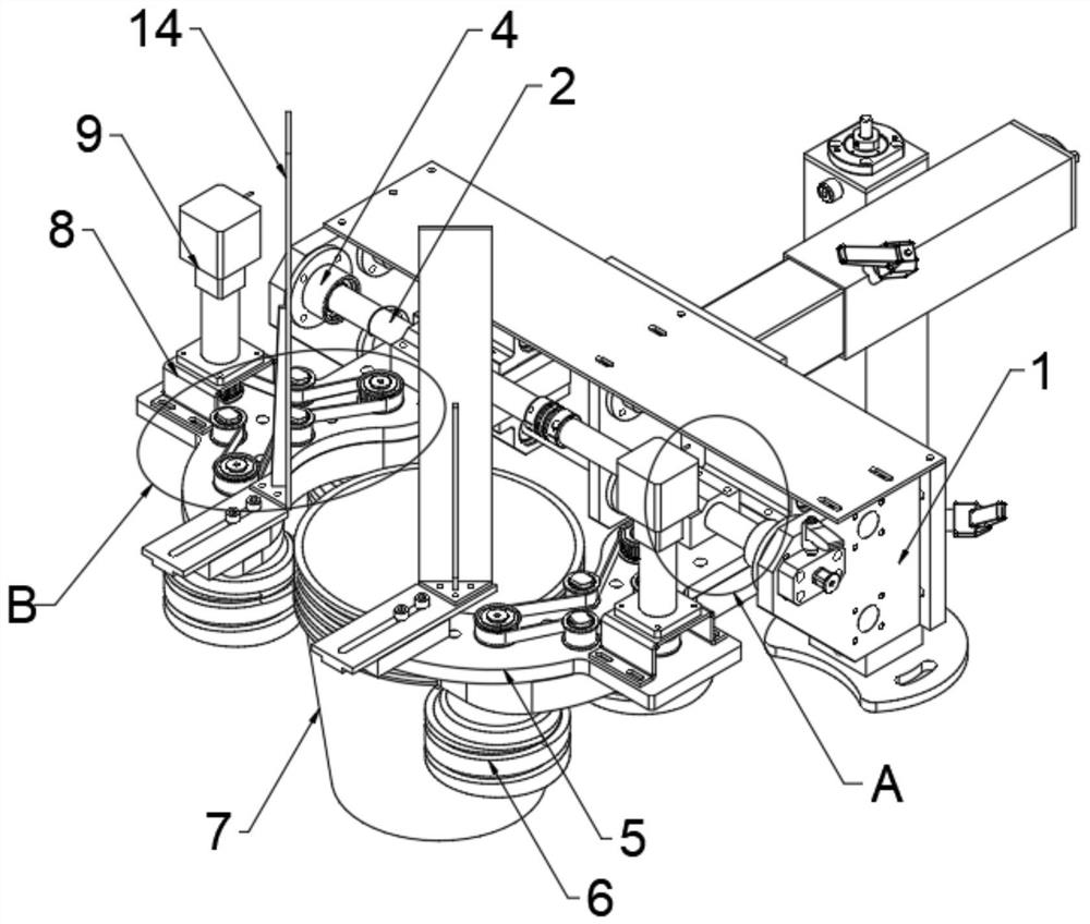 Spiral pot blanking mechanism