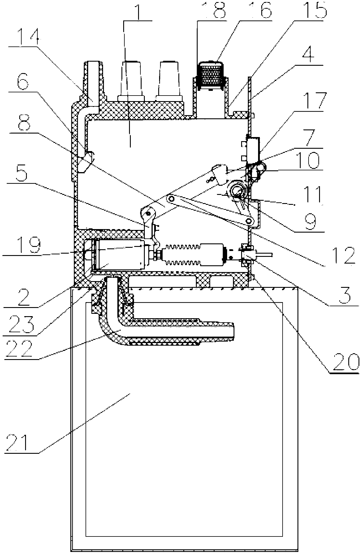 Three-position solid insulation switchgear