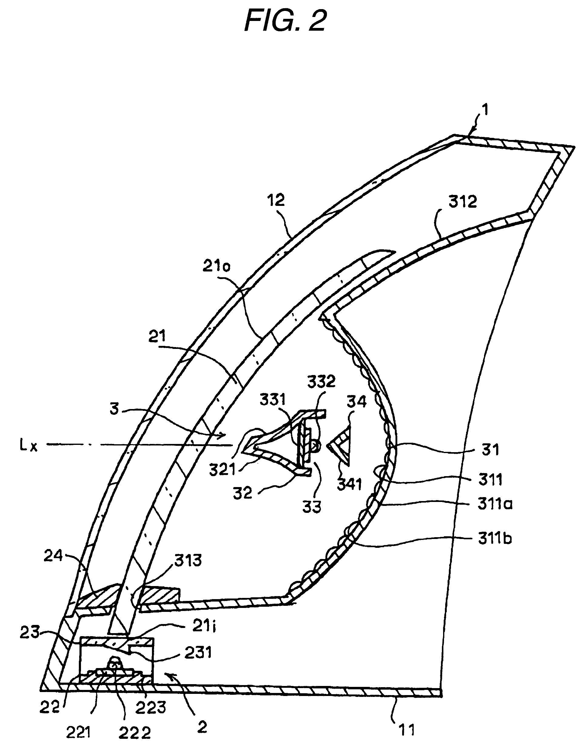 Lamp including main reflector, sub-reflector and LED assembly