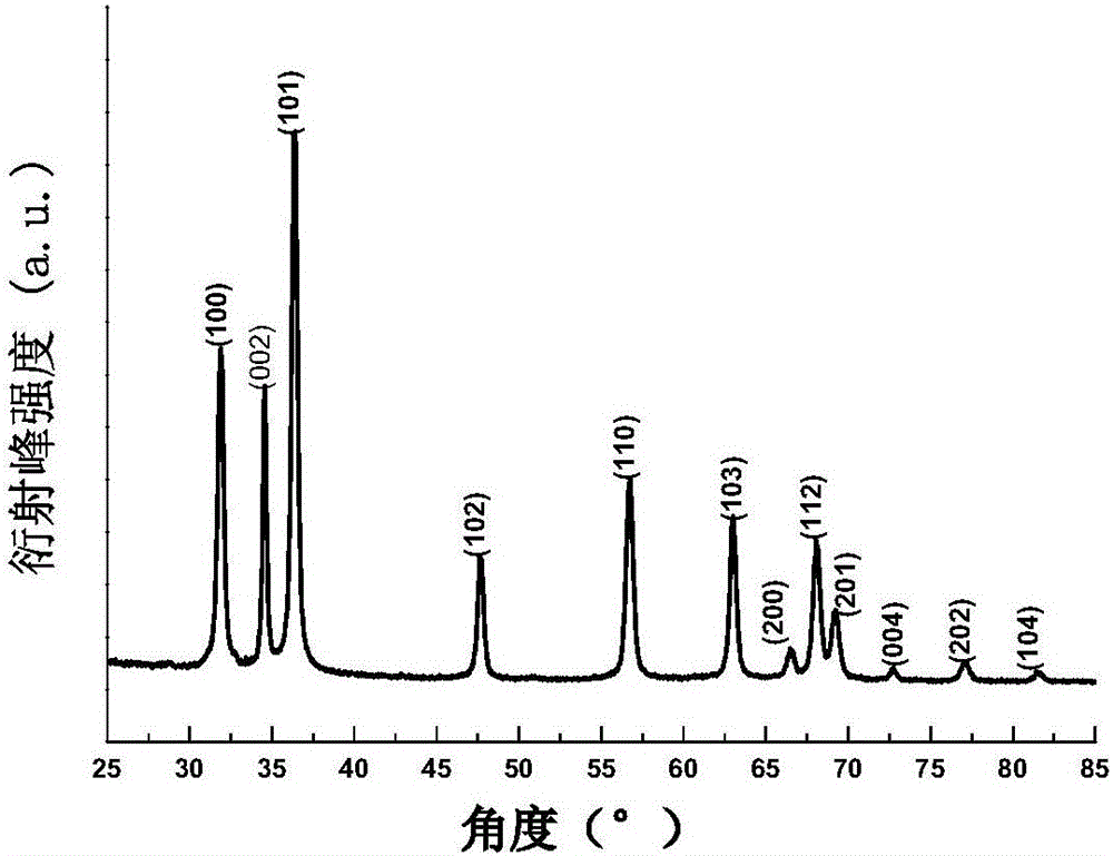 Preparation method of zinc oxide nanosheet for negative electrode of lithium-ion battery