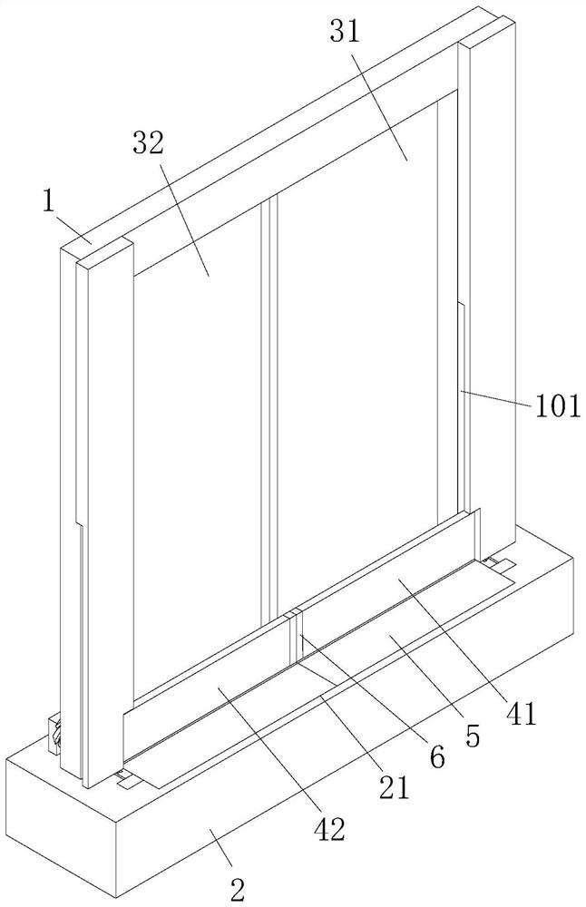 Safety door assembly for building