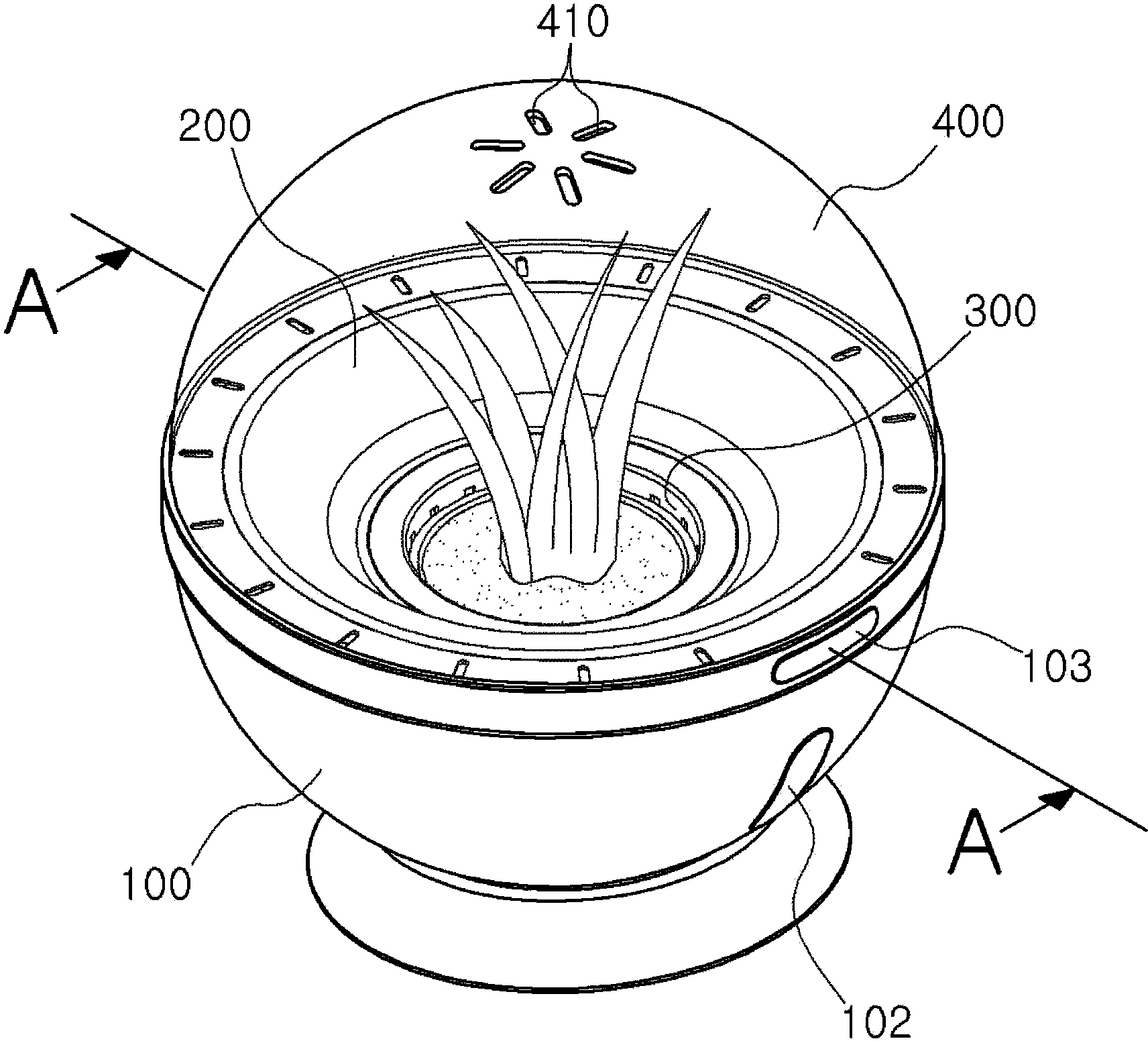 Flowerpot having air filtration function