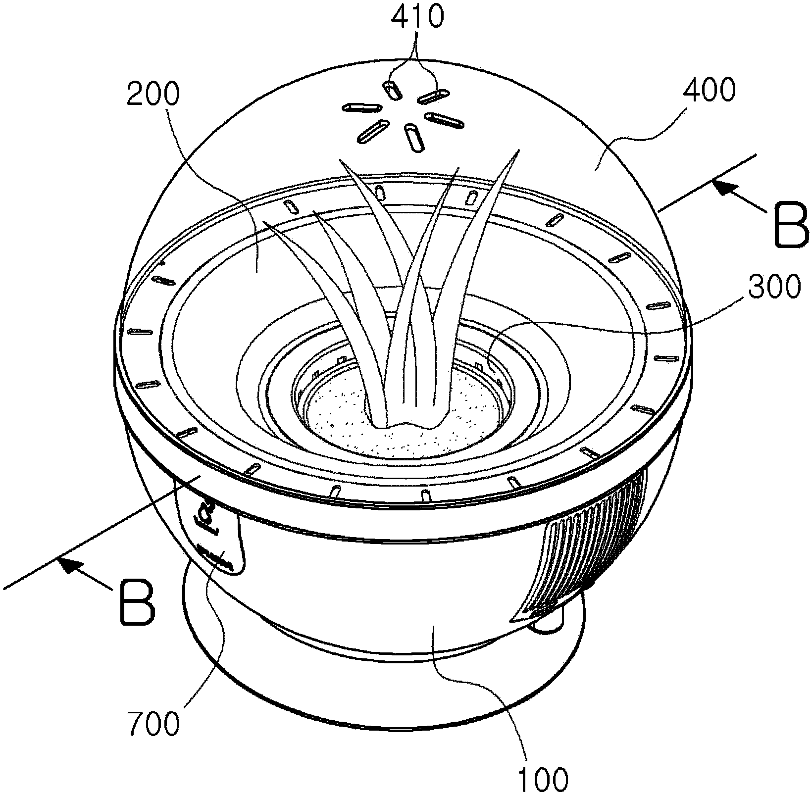 Flowerpot having air filtration function