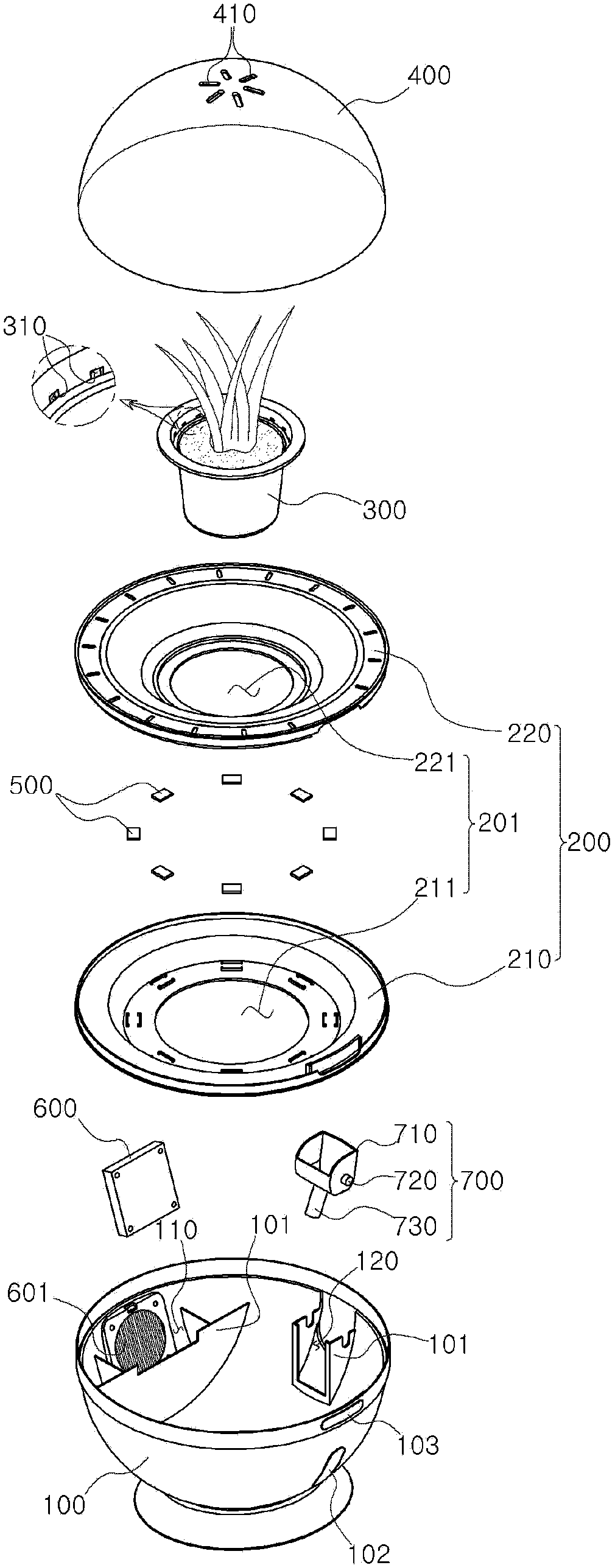 Flowerpot having air filtration function