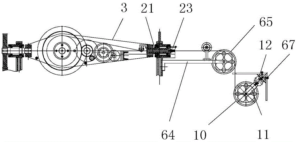 Tension control mechanism and cradle parts of multi-strand coil spring CNC machine tool