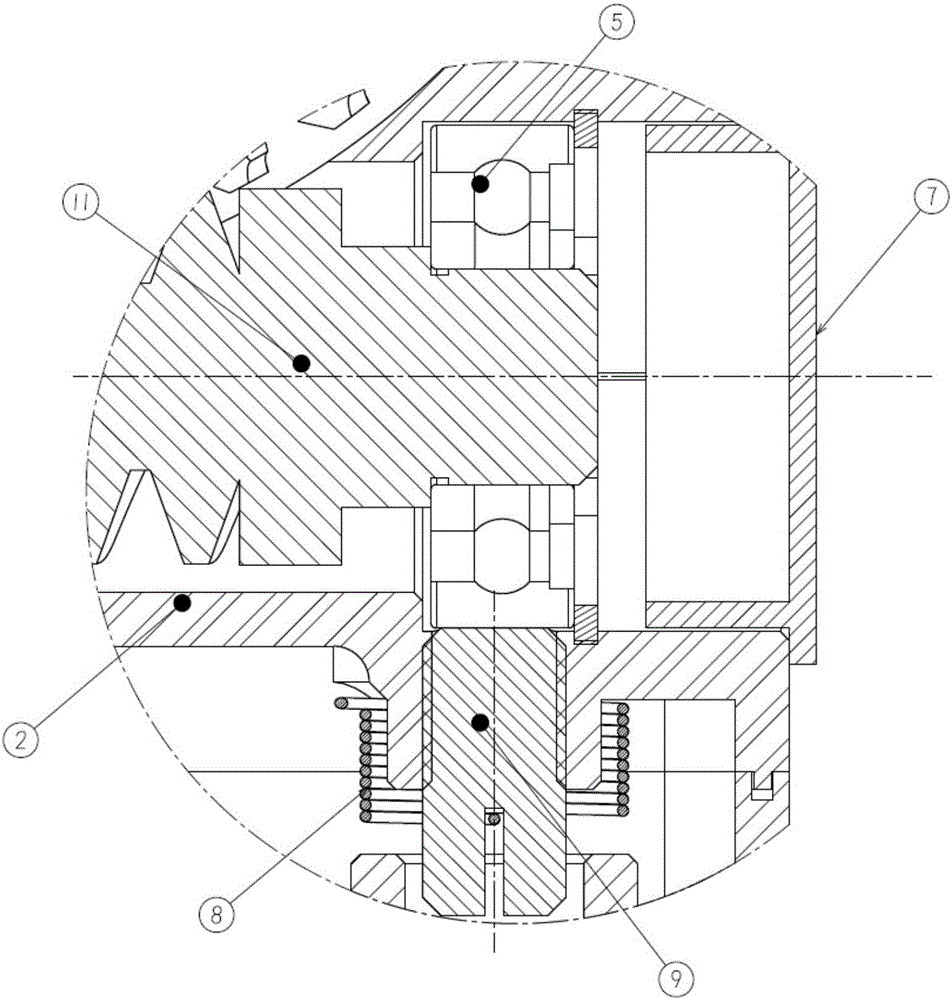 Worm gear and worm set with center distance adjustment and clearance elimination, brake and steering system