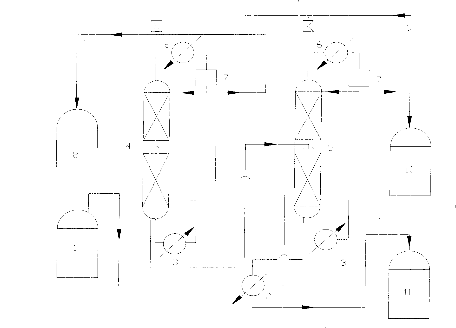 Separation apparatus and method of high precision rectification purify trichlorosilane