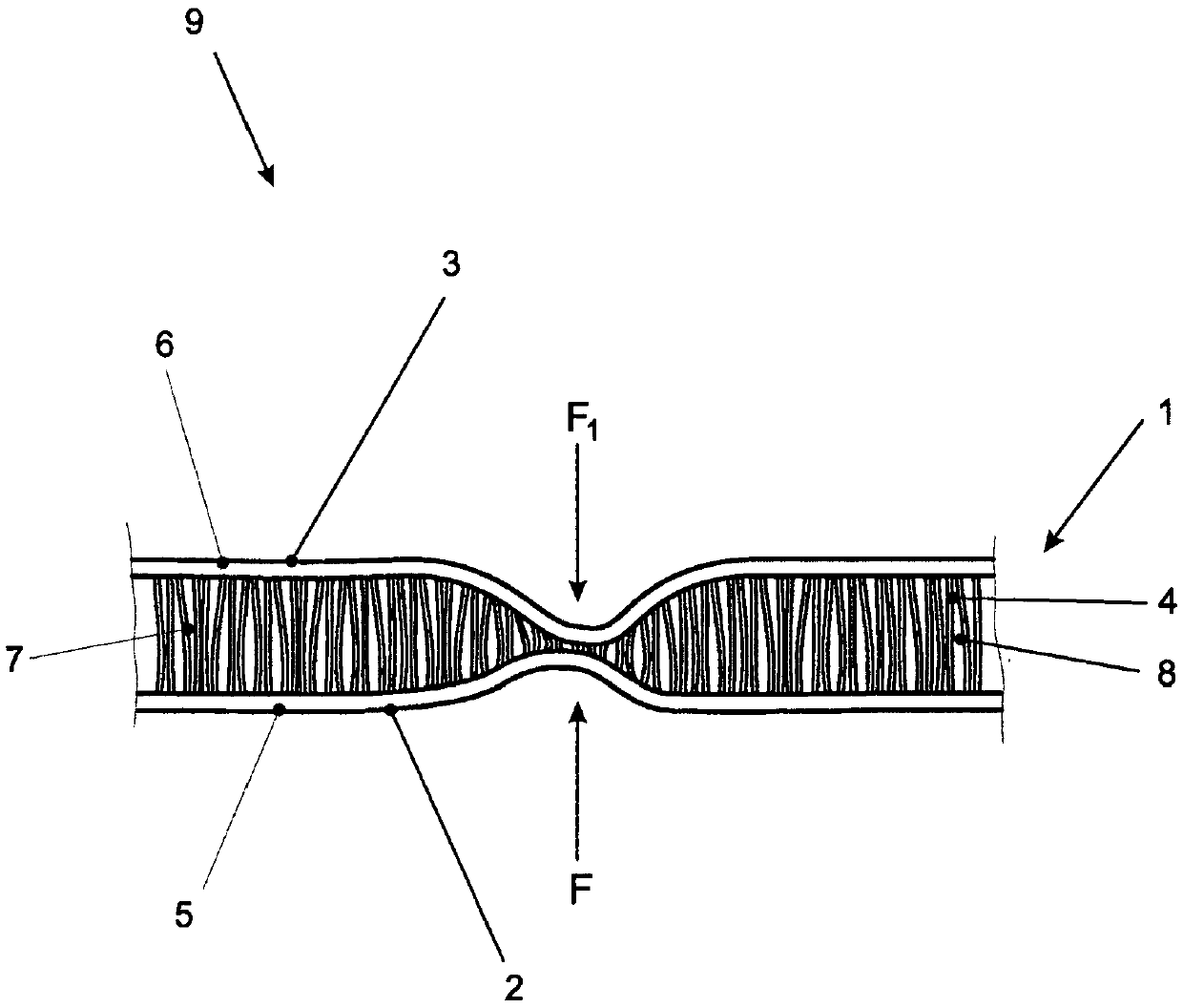 Textile sheet material, its use and cleaning device comprising the textile sheet material