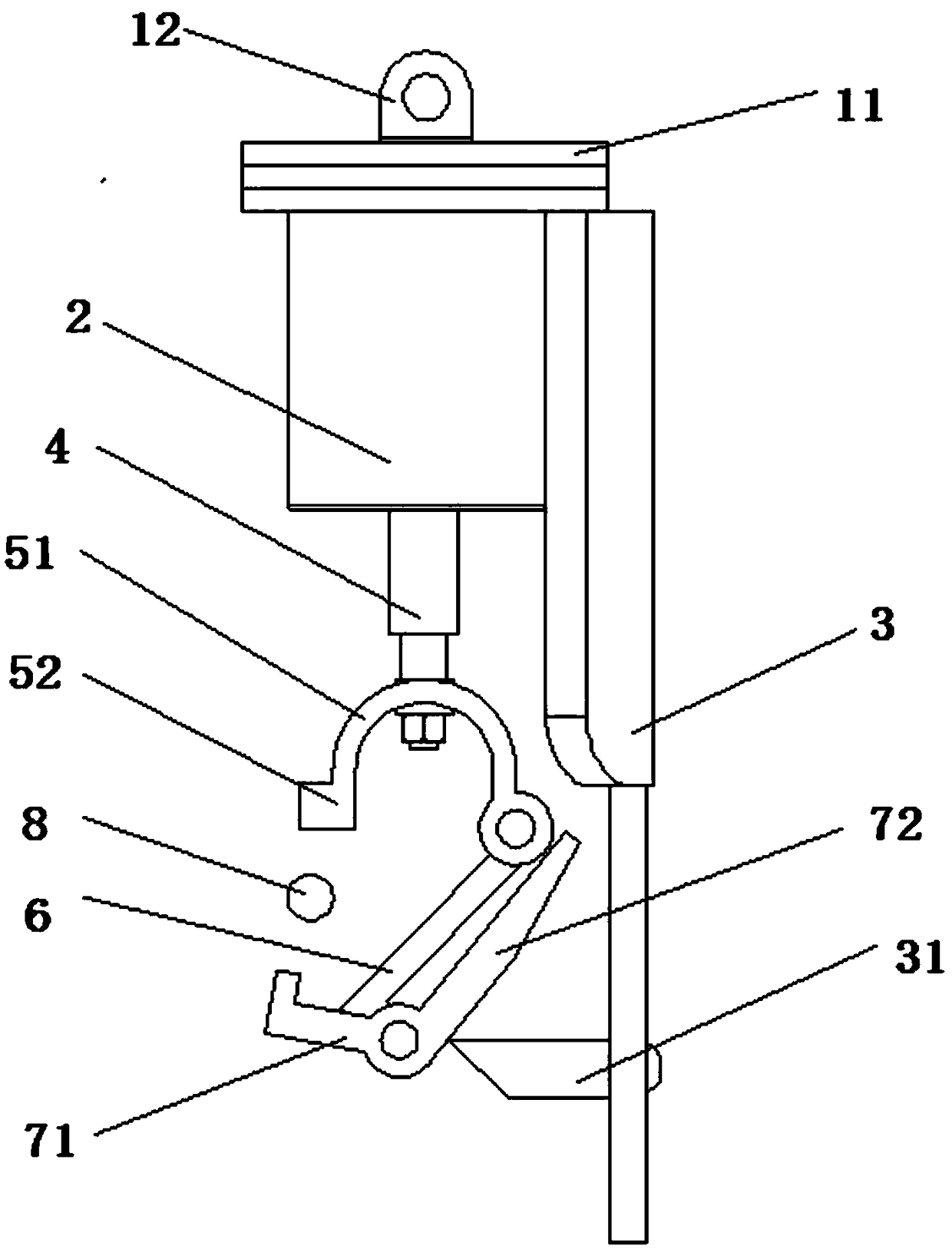 Adjustable power distribution circuit line-abandoning and rod-protecting apparatus