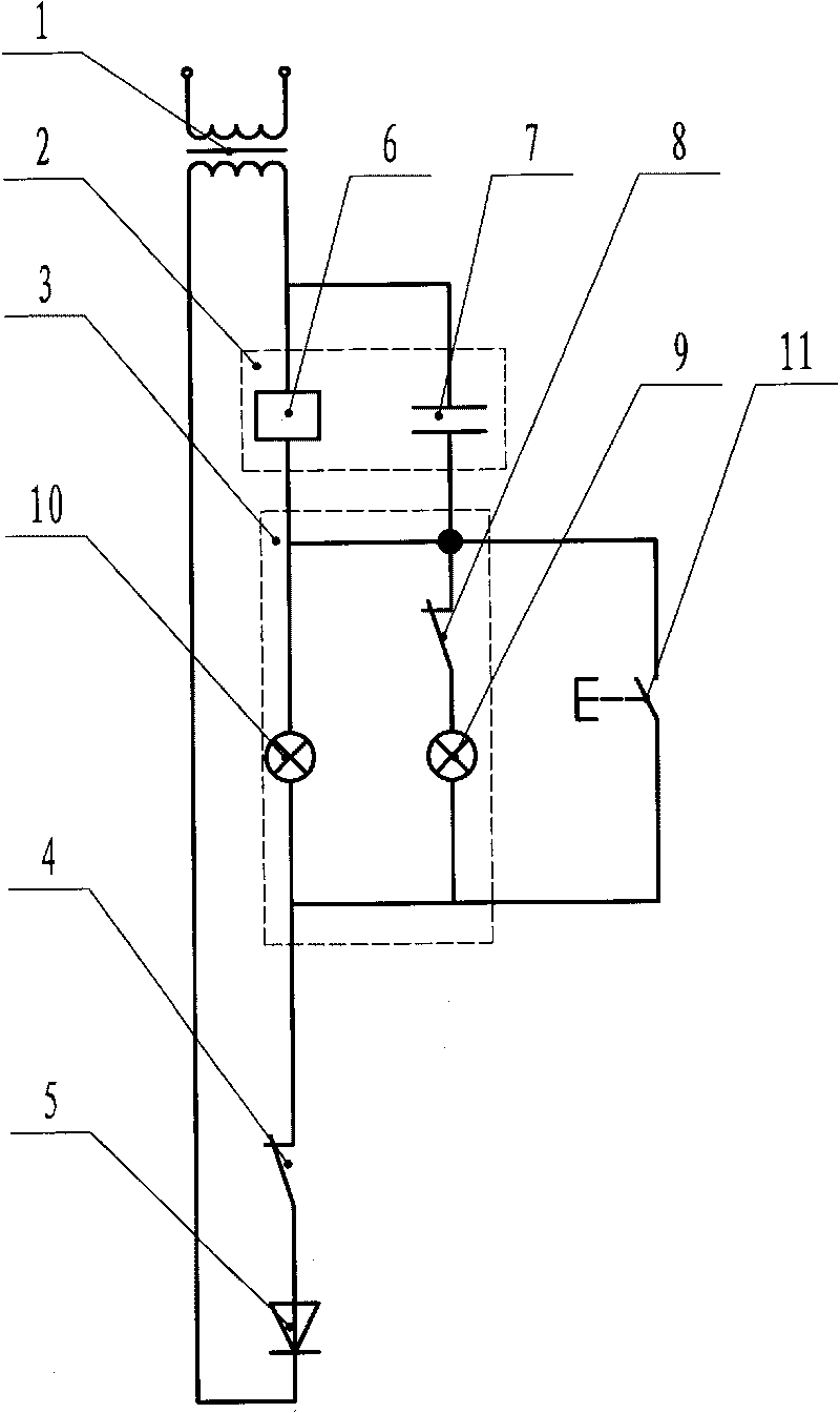 Mining material detection circuit and device