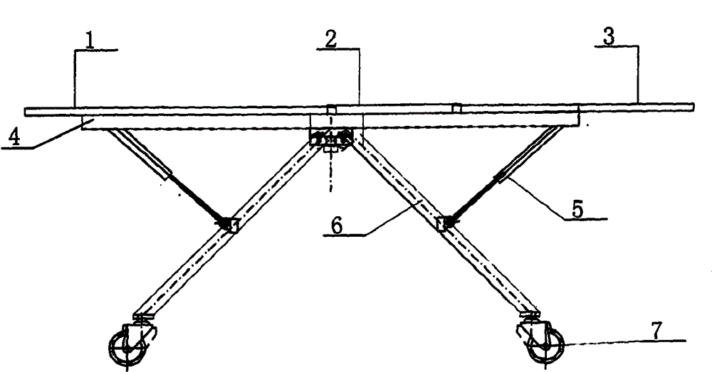 Telescopic boat-shaped stretcher applicable for standard series elevators