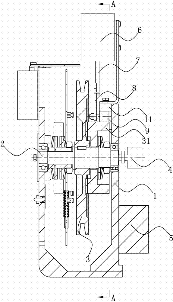 Rope wheel brake