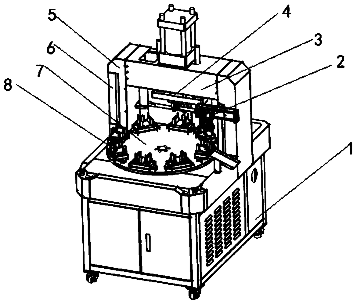 Multi-station riveting and pressing device