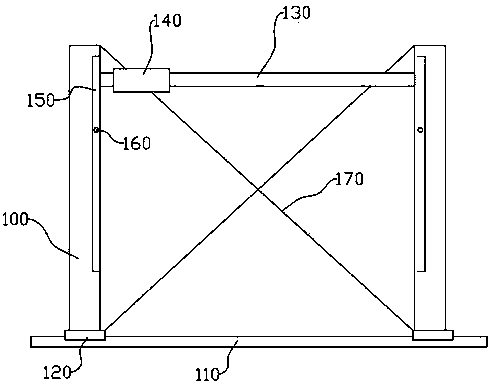 A scaffold for construction site