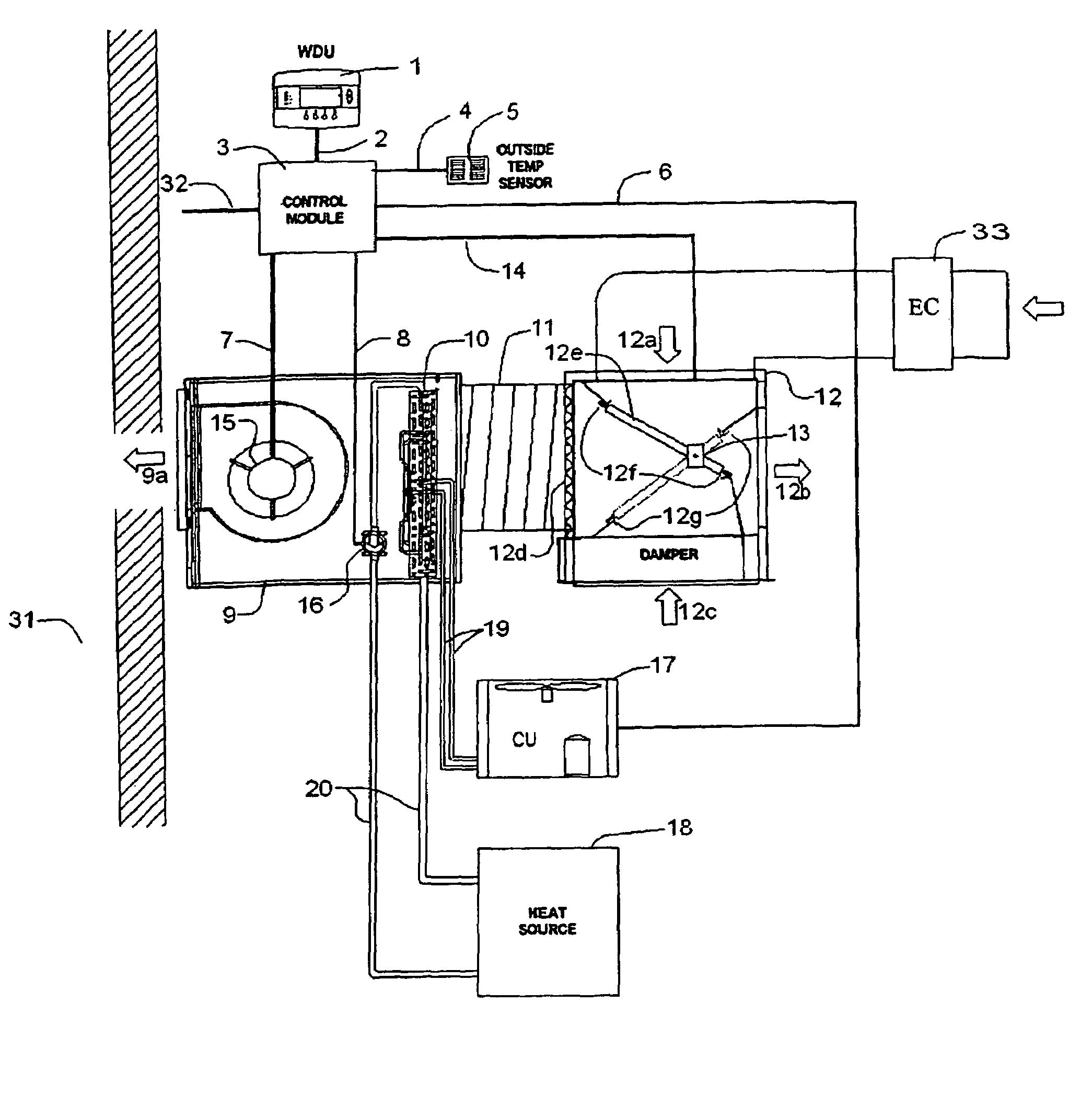 Integrated ventilation cooling system