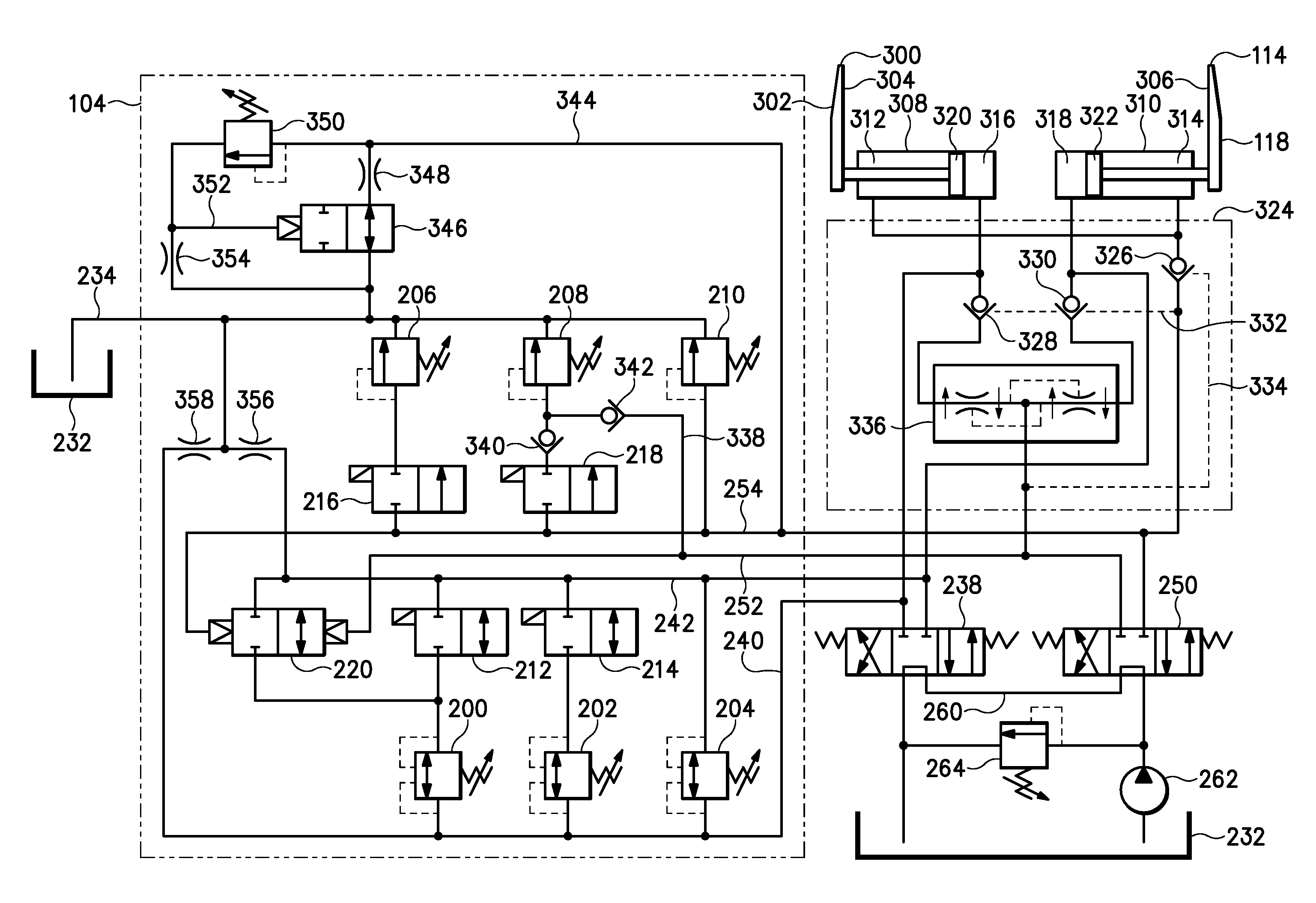 Hydraulic valve circuit with damage-control override