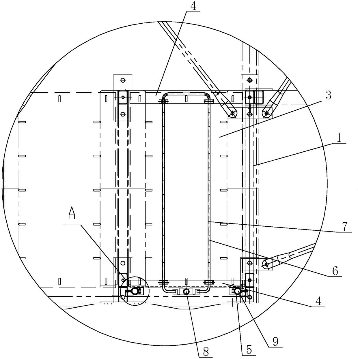 Rapid fire extinguishing device for lithium battery automatic material storage system