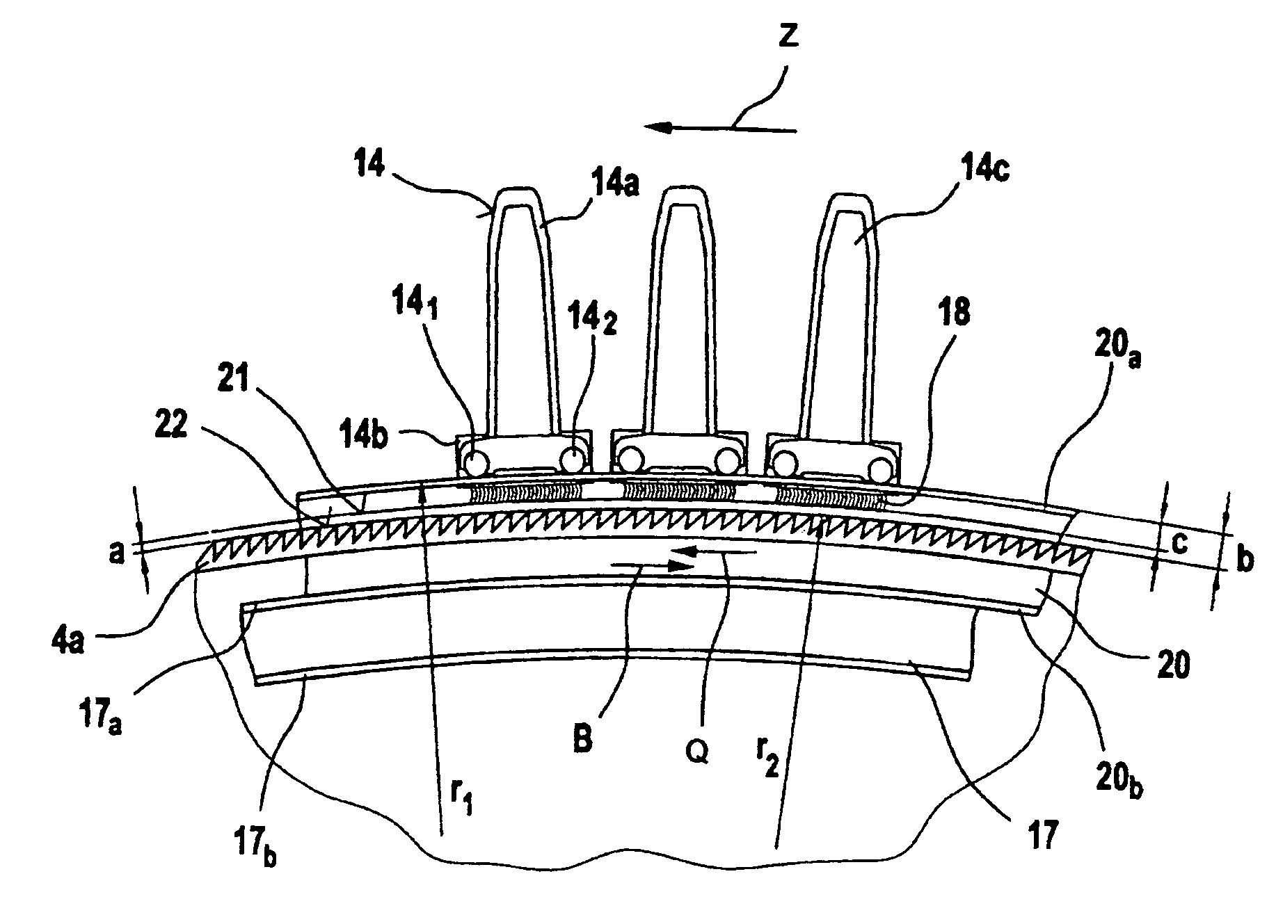 Card flat bar for a carding machine