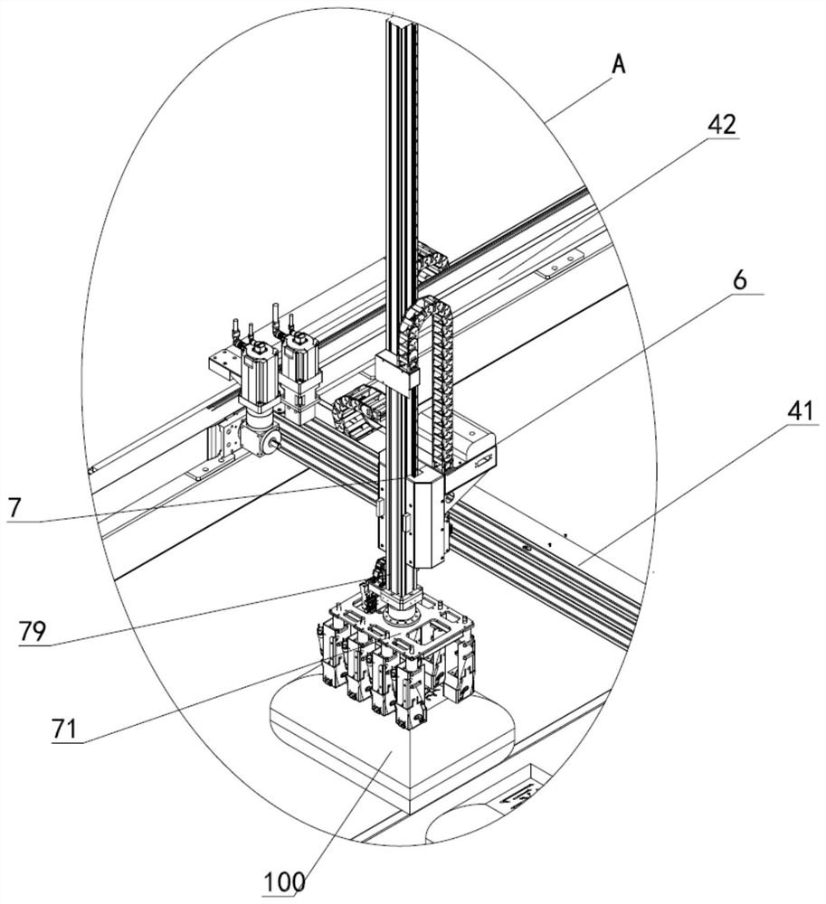 Raw tobacco gunny bag unloading, collecting and storing device based on machine vision