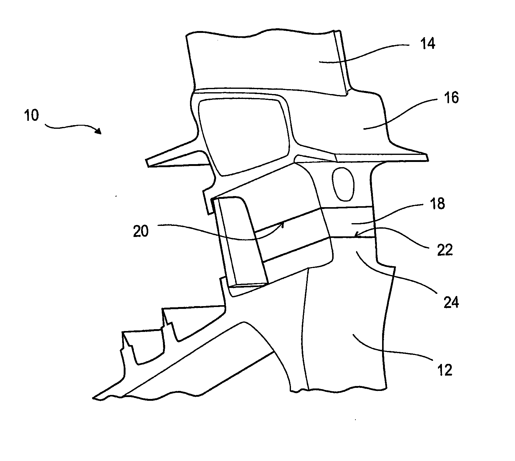 Component for a gas turbine and a method for the production of the component